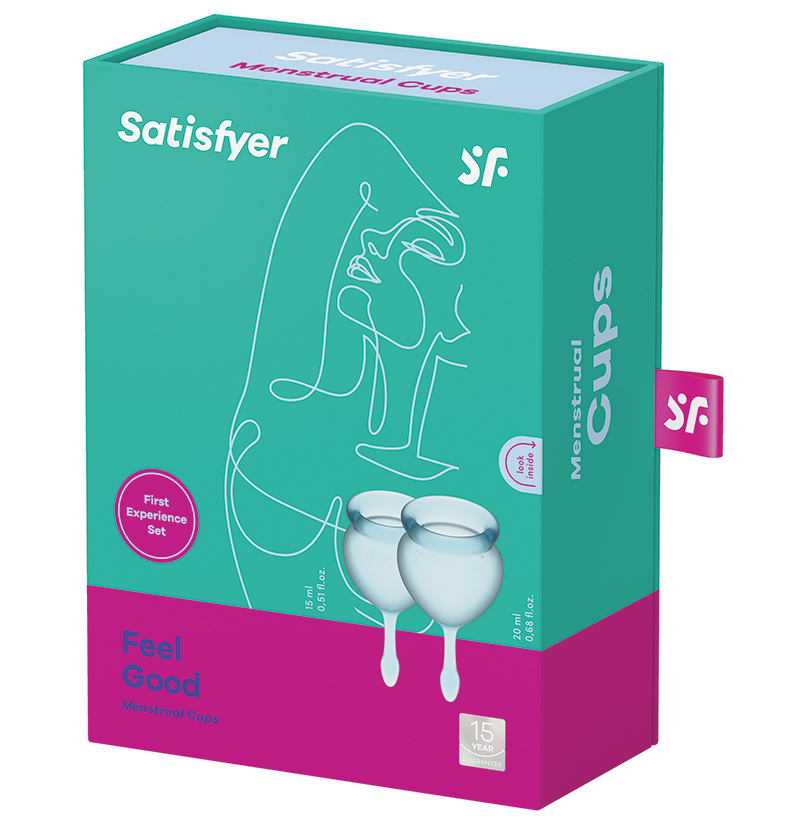 Satisfyer Feel Secure copa menstrual-azul - Image 2