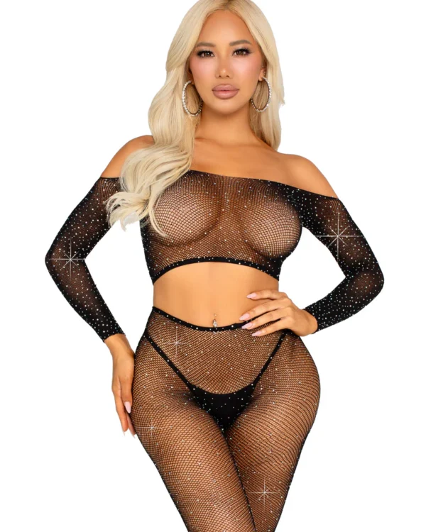 89354- legavenue- negro- red- playa- top y pantalón- the secret avenue